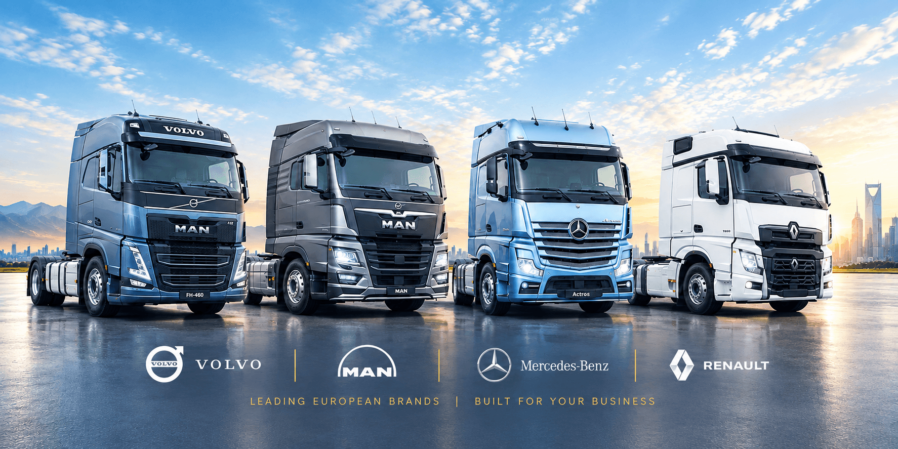 Volvo, Mercedes-Benz, Renault and MAN trucks ready for the road